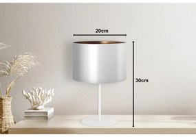 Lampă de masă Duolla CANNES 1xE14/15W/230V d. 20 cm argintiu/cupru/alb