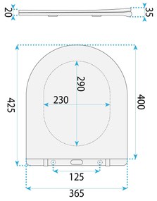 Capac WC UF FLAT WHITE CARLO