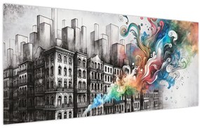 Tablou - Viața industrială (120x50 cm)