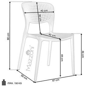 TODO Somon - SCAUN MODERN PENTRU BUCĂTĂRII, GRĂDINI, CAMERE DE CAFEA (FIXE)