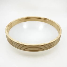 Plafonieră NATURAL MODERN SLIM 2xE27/15W/230V Ø 37,5 cm pin