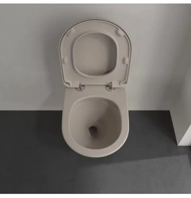 Capac WC, Villeroy&amp;Boch Antao, cu inchidere lenta, Almond, 8M67S1AM
