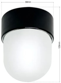 Orion - Lampă de tavan OSTIA, 1xE27/40W/230V, Ø 9,8 cm, neagră