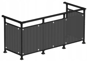Paravan pentru balcon 0,9x5 DARK GREY PE Guard