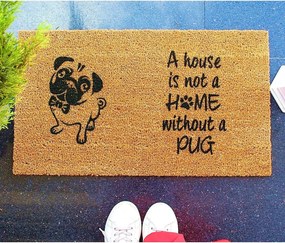 Covor intrare PUG, 40x70 cm, forma dreptunghiulara, fibre de cocos, ma