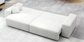 Canapea extensibilă dumonde cu ladă de depozitare si sezut confortabil din spuma high-density, Marbela Euphoria Ivory XXL 295x100 cm