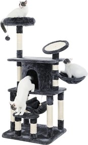 Ansamblu de joaca pentru pisici Gri inchis H 145 cm