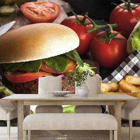 Fototapet hamburger american