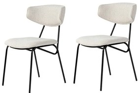 Set de scaune de sufragerie Nancy White and Black,2 buc.