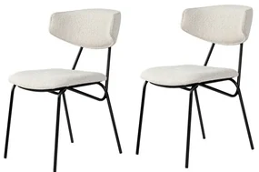 Set de scaune de sufragerie Nancy White and Black,2 buc.