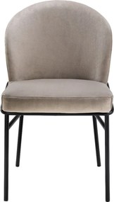 Set de 2 scaune design modern Willis, catifea Savona greige 113772 HZ