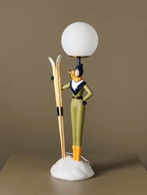Lampa de masa, din polirasina si sticla, Modern Skier