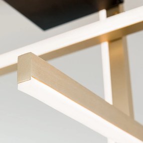 Plafoniera LED moderna stil minimalist STARGATE 27W negru/auriu