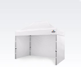 Cort profesional de grădină 2x3m ALU EXCLUSIVE (3 pereți) - cu 3 pereți - Alb