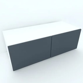 Armonia Comoda alba cu 2 usi cu sistem &quot;PUSH TO OPEN&quot; fronturi MDF Gri