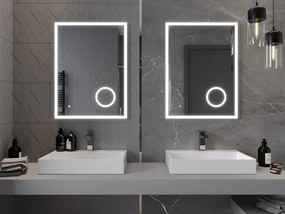 Mexen Kala oglindă de baie iluminată cu oglindă cosmetică 60 x 80 cm, LED 6000K, antiaburire - 9820-060-080-611-00