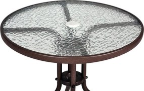 Set balcon grădină, polyrattan, 2 scaune + masă din sticlă