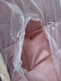 OFERTA Scaun de masa SPLIT VELVET cu picioare aurii, roz inchis calitatea II