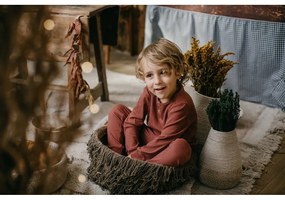 Coș de jucării pentru copii bej din material textil ø 33x38 cm Mama Mushroom – Lorena Canals