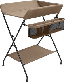 vidaXL Masă de schimbat bebeluș, gri taupe, fier