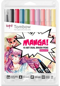 Set Tombow  Creativ ABT Dual Brush Manga Shojo 10 Culori