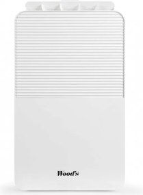 Dezumidificator de aer Woods MDK13, 2 viteze, Pana la 60 m², Potrivit si pentru baie, 108 m³, 12 l/24 h, hidrostat, 44 dB, IPX1, Alb