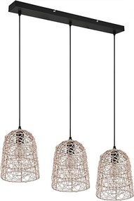 Reality - Lustră suspendată pe cablu LOVIS, 3xE27/40W/230V, negru