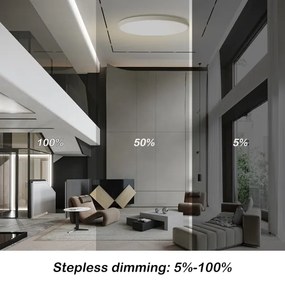 Brilagi - Lampă LED dimabilă POOL SMART LED/180W/230V diam. 120 cm Wi-Fi Tuya albă +telecomandă