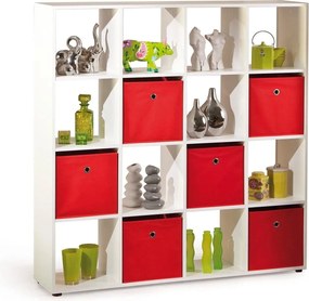 Biblioteca COBOTO 16, alb, PAL laminat, 139x33x144 cm