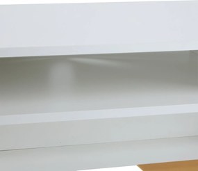 Suport TV modern cu model fagure, multiple funcții de depozitare, 180x40x41 cm, Alb