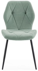 Scaune de dining verde-mentă 4 buc. Luna – Marckeric