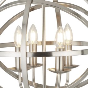Lustra suspendata stil traditional Orbit argintiu satin 2474-4SS SRT
