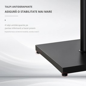 Baza de Umbrelă Pătrată Outsunny pentru Stâlpi Diferite Dimensiuni Φ3/3.5/3.8, Suport Robust 45x45x39cm, Negru | Aosom Romania