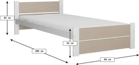 Pat IKAROS DOUBLE 80 x 200 cm casmir bej, LATA FARA SALTEA