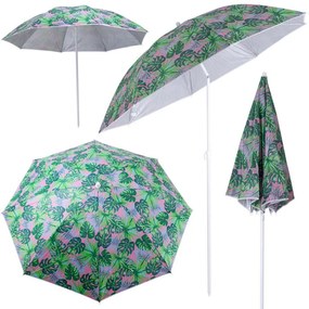Umbrela de soare pliabila  imprimeu frunze verzi  180cm