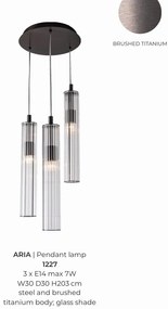 Lustra cu 3 pendule design modern ARIA titan periat