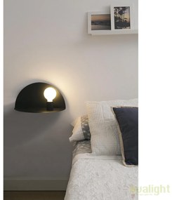 Aplica perete moderna cu raft NIT neagra dreapta 01006