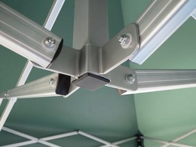 Cort pliabil 5×5 m – aluminiu hexagon profi, Negru