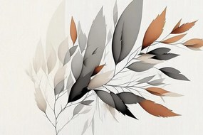 Tablou crenguță minimalistă de frunze