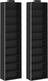 vidaXL Organizatoare suspendate dulap, 2 buc., cu 10 rafturi, textil