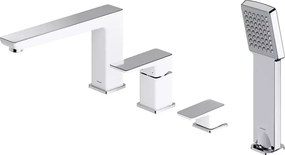 Baterie de cada/dus cu 4 elemente Omnires Parma alb