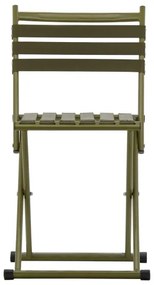 Scaun camping pliabil cu spătar, verde