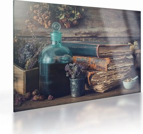 Tablou pe sticlă - Masa farmacistului (70x50 cm)
