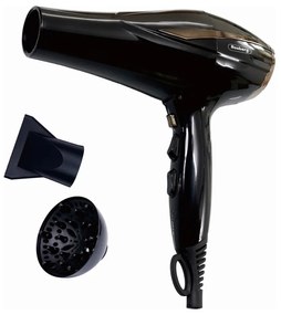 Uscator de par Rosberg R51100OD, 2200W, 2 viteze, 3 nivele, Cool shot, Accesorii, Negru/bronz