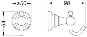 SAPHO 1317-01 Cârlig Diamond, argintiu