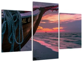 Tablou -Barcă la mal (90x60 cm)