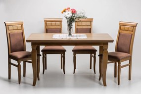 SET TROIA 2 MASA  EXTENSIBILA  160/200/90/76 CM + 4 SCAUNE