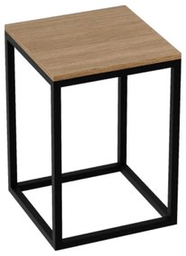 Dulap coloana mediu stativ Rune Snorri 35 cm finisaj negru-lemn