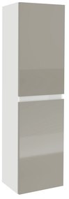 Soldat Baie Zed, Suspendat, 2 Usi, Gri Lucios/Alb, MDF, L 29 x l 22 x 104 cm