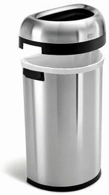 Coș semirotund deschis 60 l, oțel mat, oțel inoxidabil